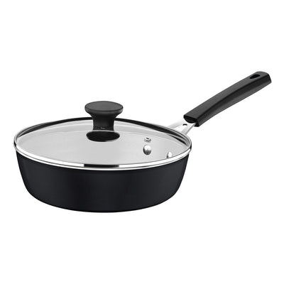 Frigideira Funda Tramontina Glenz em Alumínio com Revestimento Interno Cerâmico e Externo Siliconado Preto 24 cm 2,8 L