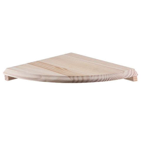 Prateleira Canto Tramontina em Madeira Pinus com Acabamento Natural 400x400x18 mm