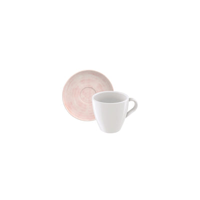 Conjunto Xícara e Pires de Chá Tramontina Rose em Porcelana Decorada 200 ml 2 Peças
