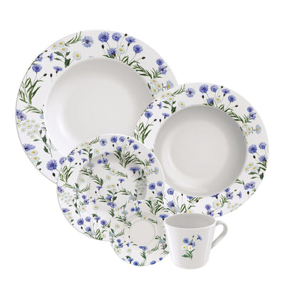 Aparelho de Jantar Tramontina Ana Alice em Porcelana Decorada 20 Peças