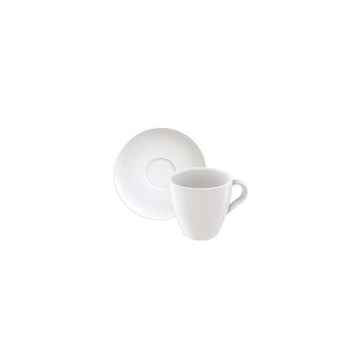 Kit Xícara e Pires de Cappuccino Tramontina Paola em Porcelana 200 ml 12 Peças